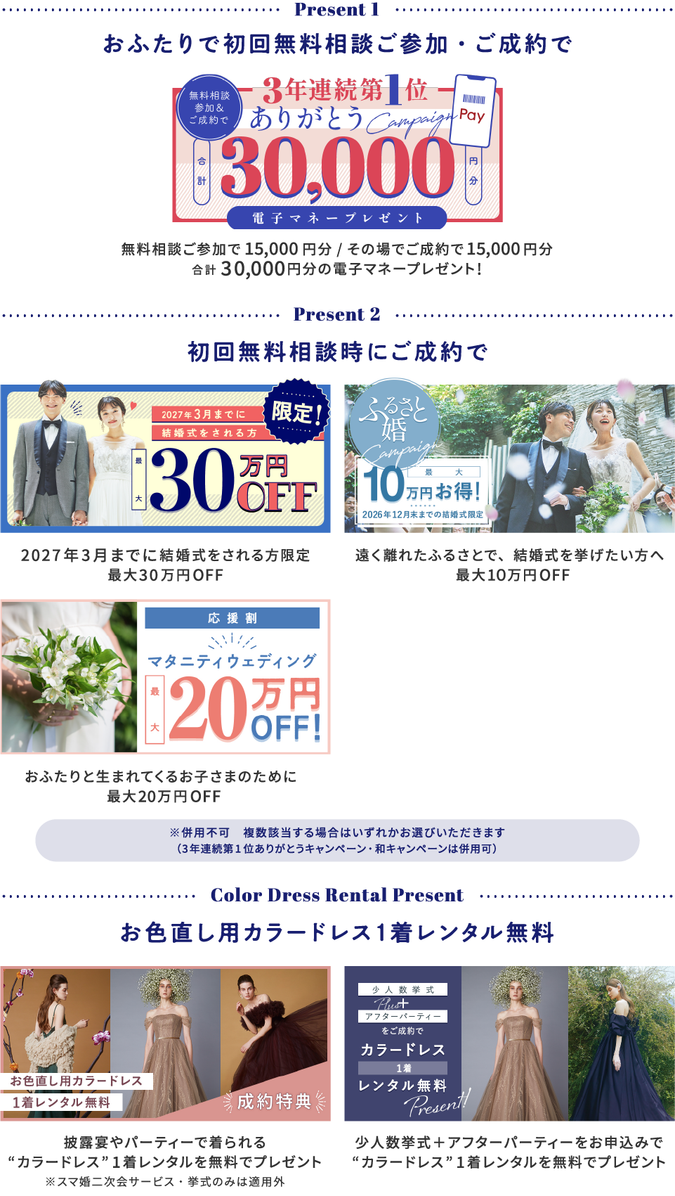 おふたりで初回無料相談にご参加+スマ婚にお申込みで総額最大330,000円分プレゼント